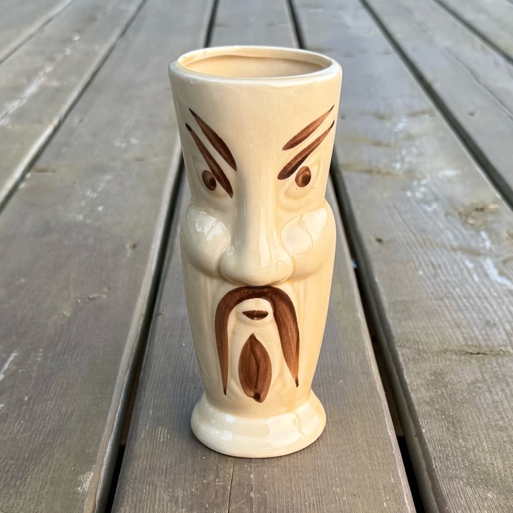 Fu Manchu Ceramic Tiki Mug Orchids Of Hawaii Design DW118